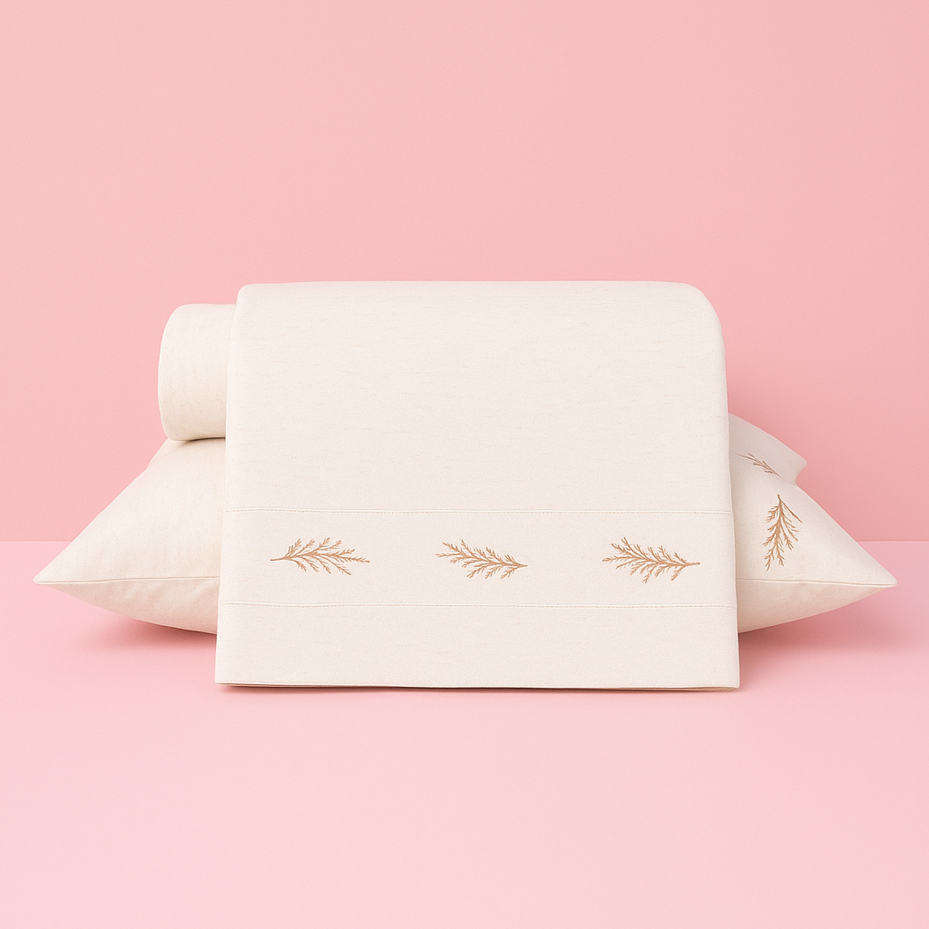 Jogo de Cama Ramo de Linho Areia