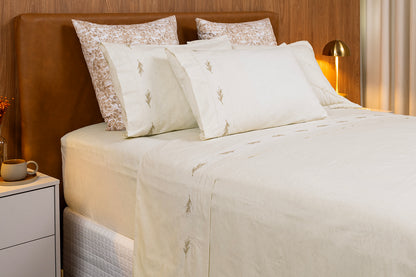 Jogo de Cama Ramo de Linho areia 2