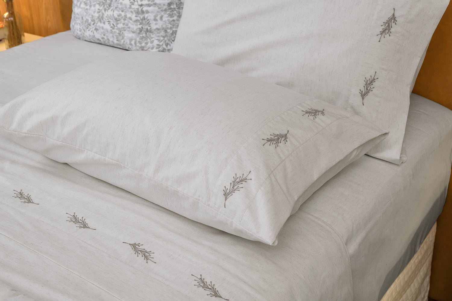 Jogo de Cama Ramo de Linho cinza 1